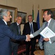 Il Presidente della Camera dei deputati Gianfranco Fini con Gaetano Quagliariello
