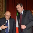 Il Presidente della Camera dei deputati, Gianfranco Fini, con Sabino Cassese, giudice della Corte Costituzionale