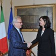 La Presidente della Camera dei deputati, Laura Boldrini, riceve il Presidente del Gruppo dell'Alleanza Progressista di Socialisti e Democratici al Parlamento Europeo,Hannes Swoboda