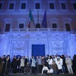 Illuminazione della facciata di Palazzo Montecitorio in occasione della Giornata Mondiale di sensibilizzazione sull'Autismo.