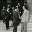 Il presidente della Camera dei Deputati Giovanni Leone riceve il presidente della Camera brasiliana Pascoal Ranieri Mazzilli