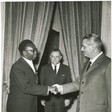 Il presidente della Camera dei Deputati Brunetto Bucciarelli Ducci riceve l'ambasciatore di un paese africano