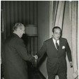 Il presidente della Camera dei Deputati Alessandro Pertini riceve l'ambasciatore dell'URSS Nikita Ryzhov