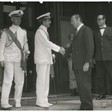 Il presidente della Camera dei Deputati Alessandro Pertini riceve il Capo di Stato Maggiore della Difesa Ammiraglio Eugenio Henke