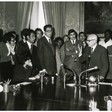 Il presidente della Camera dei Deputati Alessandro Pertini riceve i borsisti dell'Iri
