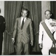 Il presidente della Camera dei Deputati Pietro Ingrao riceve l'ammiraglio Gino De Giorgi
