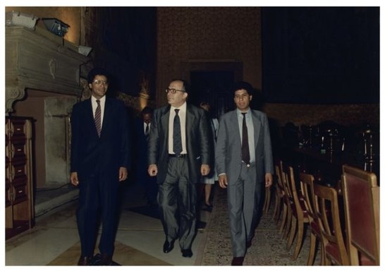 Presidente libico incontra Gerardo Bianco alla Sala della Lupa - on. Piccoli alla Commissione esteri
