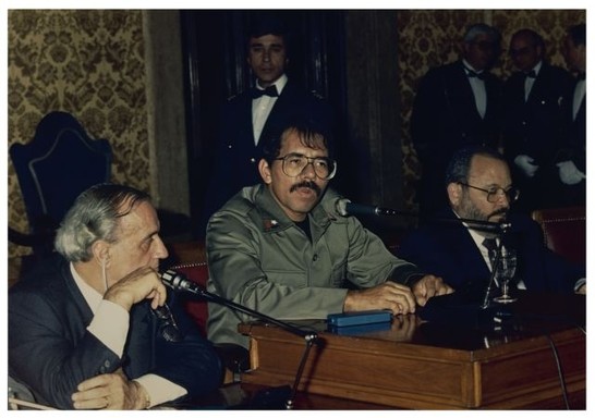 Incontro del Presidente On. Iotti, Vicepres. Della Camera e Capigruppo parlamentari con il Presidente della Repubblica del Nicaragua Daniel Ortega