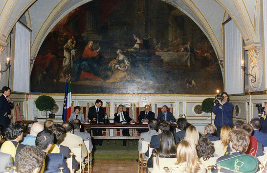 Panoramica della Sala in occasione della presentazione del volume: 'Aldo Moro: una vita al servizio della verità'