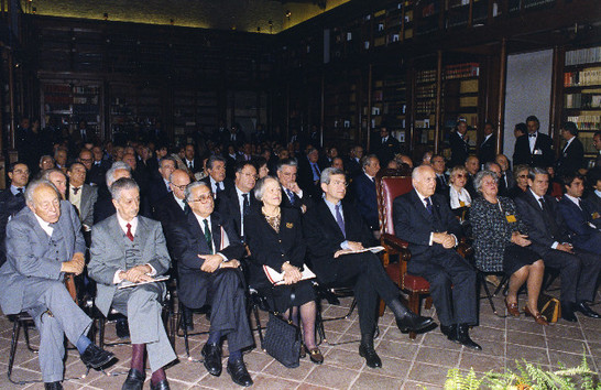 Il Presidente della Repubblica, Oscar Luigi Scalfaro, partecipa al Convegno 'Giuseppe Saragat 1898-1998'