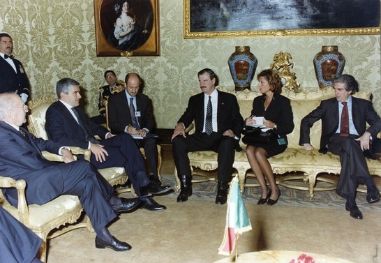 Il Presidente della Camera dei deputati, Pier Ferdinando Casini, a colloquio con il Presidente degli Stati Uniti del Messico, Vicente Fox Quesada