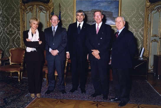 Il Presidente della Camera dei deputati, Pier Ferdinando Casini, incontra i Questori dell'Assemblea Nazionale francese