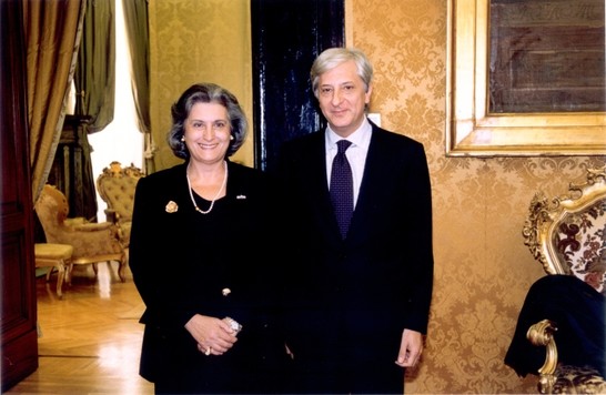 Saluto del Segretario generale, Ugo Zampetti, al Segretario generale dell'Assemblea della Repubblica del Portogallo, Isabel Corte-Real