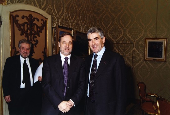 Il Presidente della Camera dei deputati, Pier Ferdinando Casini, riceve il Ministro degli esteri della Norvegia, Jan Petersen