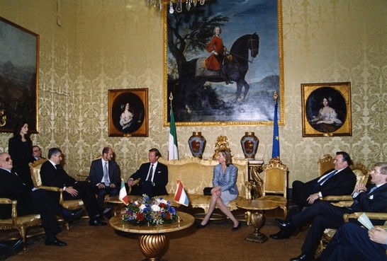 Il Presidente della Camera dei deputati, Pier Ferdinando Casini, a colloquio con Sua Altezza Reale il Granduca Henri di Lussemburgo
