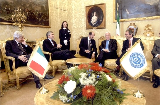 Il Presidente della Camera dei deputati, Pier Ferdinando Casini, riceve il Presidente dell'Unione Interparlamentare, Sergio Paez Verdugo