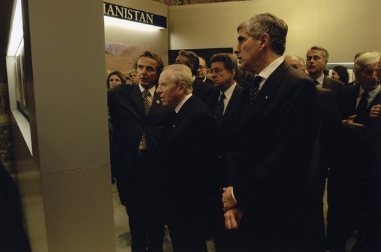 Il Presidente della Repubblica, Carlo Azeglio Ciampi, visita la mostra