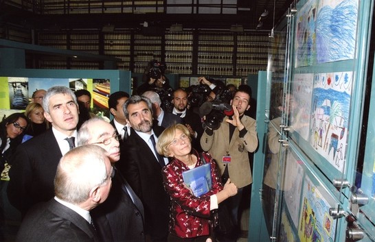 Il Presidente della Camera dei deputati, Pier Ferdinando Casini, visita la mostra
