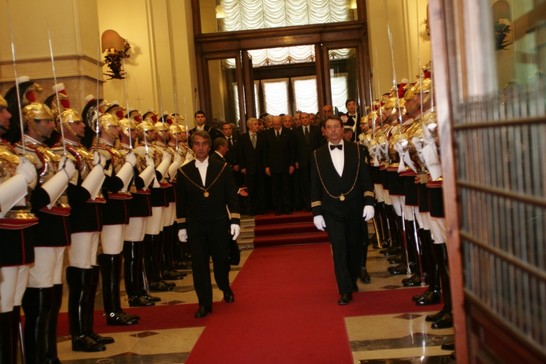 Il Presidente della Repubblica, Giorgio Napolitano, giunge a Palazzo Montecitorio