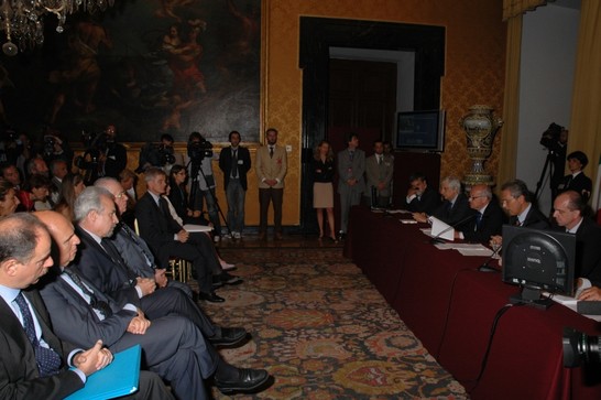 Conferenza stampa di presentazione dei lavori di restauro del fregio di Giulio Aristide Sartorio