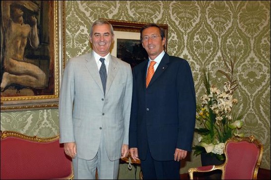 Il Presidente della Camera Gianfranco Fini incontra l'ambasciatore americano Ronald P. Spogli