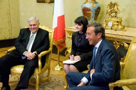 Il Presidente della Camera dei deputati Gianfranco Fini incontra a Montecitorio il Presidente dell'Assemblea Nazionale dell'Azerbaijan Ogtay S. Asadov