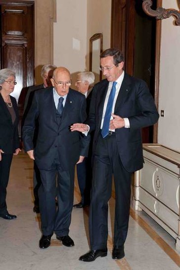 Montecitorio - Il Presidente della Camera dei deputati Gianfranco Fini con il Presidente della Repubblica Giorgio Napolitano