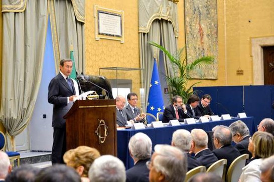 Il Presidente della Camera dei deputati, Gianfranco Fini, interviene alla Presentazione del Rapporto della Corte dei Conti sul Coordinamento della Finanza Pubblica