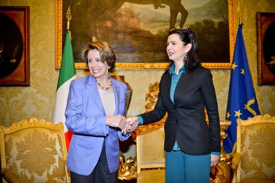 La Presidente della Camera dei deputati, Laura Boldrini, riceve una delegazione di deputati della House of Representatives