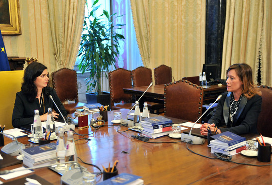 La Presidente della Camera dei deputati, Laura Boldrini, riceve Ilaria Cucchi, sorella di Stefano Cucchi