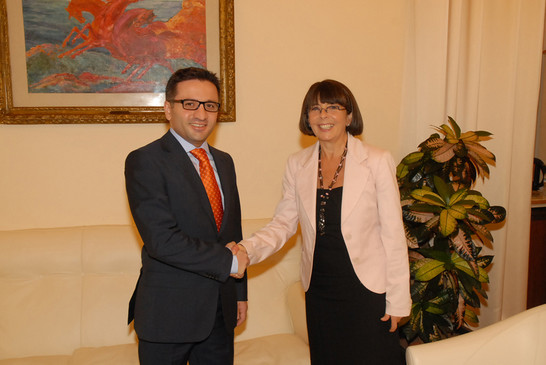 La Vice Presidente della Camera dei deputati, Marina Sereni, riceve il Vice Primo Ministro macedone, Fatmir Besimi