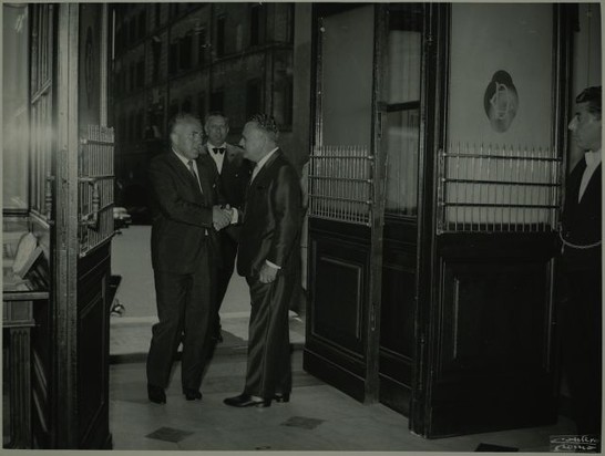 Il presidente della Camera dei Deputati Brunetto Bucciarelli Ducci riceve l'ambasciatore della Cecoslovacchia Jan Busniak