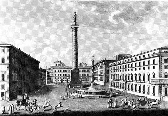 Veduta della Piazza e Colonna Antonina