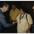 Il Presidente della Camera dei Deputati Oscar Luigi Scalfaro  e il Vicepresidente Stefano Rodotà ricevono  una rappresentanza del popolo degli Apache