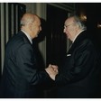 Incontro del Presidente Spadolini con il neoeletto Presidente della Camera dei deputati Giorgio Napolitano