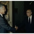 Il Presidente della Camera dei Deputati Giorgio Napolitano riceve il nuovo Presidente della RAI Claudio Demattè