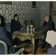 Il Presidente della Camera dei Deputati Giorgio Napolitano riceve l'Ambasciatore di Tunisia Hached Noureddine e il Consigliere degli  affari politici A. Ben. Mansour