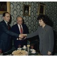 Il Presidente della Camera dei Deputati Irene Pivetti incontra il Presidente dell'Assemblea Popolare Albanese Pjeter Arbnori