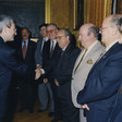 Il Presidente della Camera dei deputati, Luciano Violante, riceve il Presidente della Repubblica dell'Uruguay, Julio María Sanguinetti Coirolo