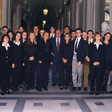 Il Vicepresidente della Camera dei deputati, Alfredo Biondi, riceve un gruppo di studenti insigniti del titolo di Alfieri del Lavoro