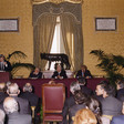 Il Presidente della Camera dei deputati, Luciano Violante, interviene in occasione della cerimonia di chiusura del Convegno 'Dalla Costituente alla Costituzione'