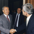 Il Presidente della Camera dei deputati, Luciano Violante, riceve il Presidente della Repubblica del Kazakhstan, Nursultan Äbişulı Nazarbaev