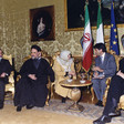 Il Presidente della Camera dei deputati, Luciano Violante, a colloquio con il Presidente della Repubblica Islamica dell'Iran, Seyed Mohammad Khatami