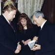 Il Presidente della Camera dei deputati, Luciano Violante, riceve il Presidente del Parlamento lettone, Janis Straume