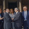 Il Presidente della Camera dei deputati, Luciano Violante, riceve il Presidente della Repubblica di Croazia, Stjepan Mesic