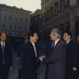 Il Presidente della Camera dei Deputati Luciano Violante riceve il Primo Ministro della Cina Zhu Rongji