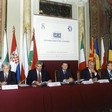 Il Presidente della Camera dei deputati, Pier Ferdinando Casini, interviene all'apertura dei lavori dell'Assemblea parlamentare dell'INCE