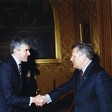 Il Presidente della Camera dei deputati, Pier Ferdinando Casini, riceve il Presidente della Repubblica di Polonia, Aleksander Kwasniewski