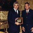 Scambio di doni tra il Presidente della Camera dei deputati, Pier Ferdinando Casini, riceve il Presidente dell'Assemblea Legislativa della Repubblica di Panama, Rubén Arosemena Valdés