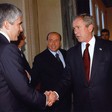 Il Presidente della Camera dei deputati, Pier Ferdinando Casini, riceve il Presidente degli Stati Uniti d'America, George Bush